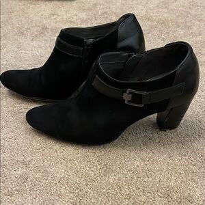 Black Ankle Boots with belt buckle